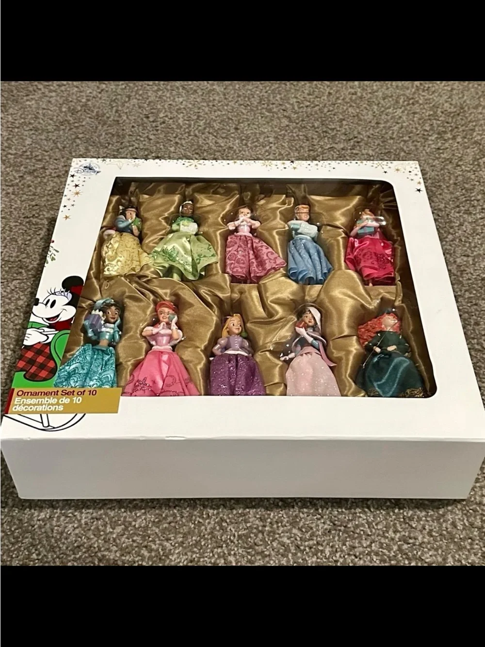 2017 Disney Princess Holiday Set of 10 Ornaments